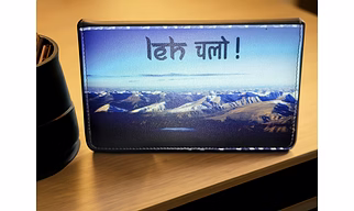 Leh Chalo Black Vegan Leather Travel Wallet