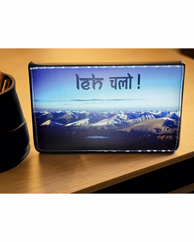 Leh Chalo Black Vegan Leather Travel Wallet-12450760