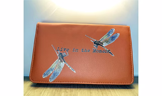 Live In The Moment Brown Vegan Leather Travel Wallet