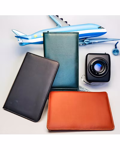 Brown Vegan Leather Travel Wallet-1