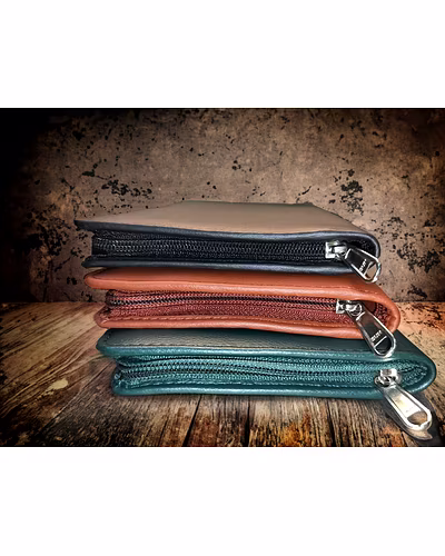 Black Vegan Leather Travel Wallet-2