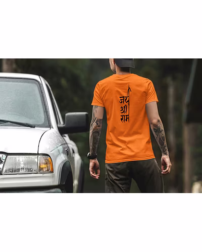 Jai Shri Ram Back Summert T-shirt For Men-12450808