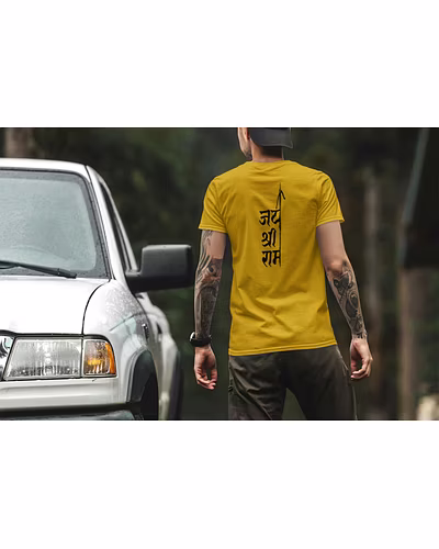 Jai Shri Ram Back Summert T-shirt For Men-1