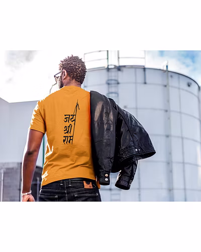 Jai Shri Ram Back Summert T-shirt For Men-2