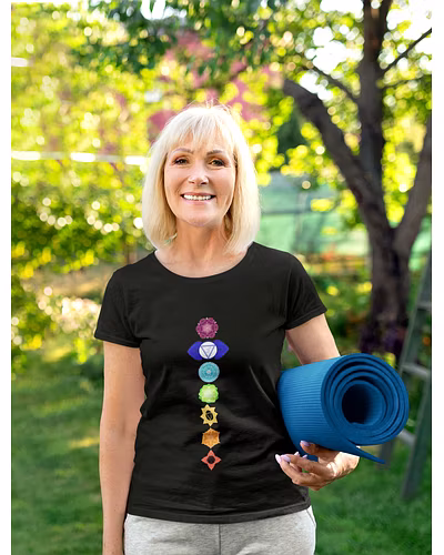 7 Chakras T-shirt For Women-3