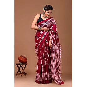 Bagru Print Cotton Saree
