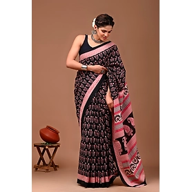 Bagru Print Cotton Saree