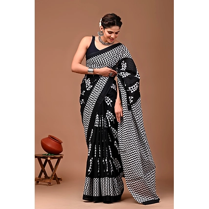 Bagru Print Cotton Saree-2