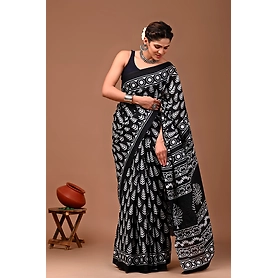Bagru Print Cotton Saree