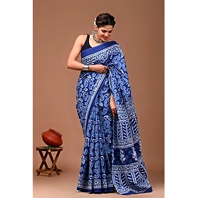 Bagru Print Cotton Saree