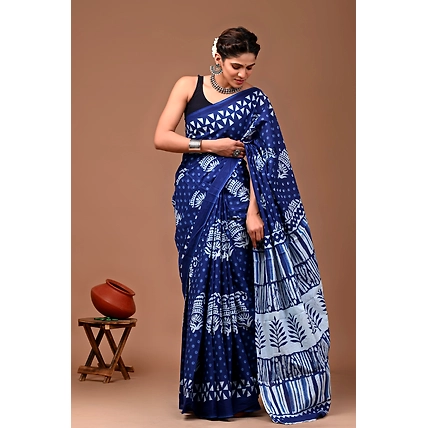 Bagru Print Cotton Saree-2