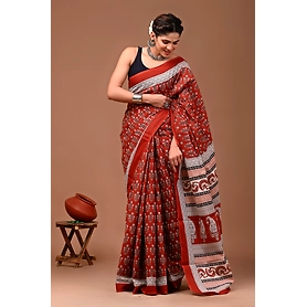 Bagru Print Cotton Saree