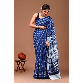 Bagru Print Cotton Saree