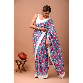 Bagru Print Cotton Saree
