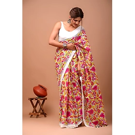 Bagru Print Cotton Saree
