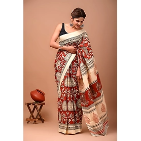 Bagru Print Cotton Saree