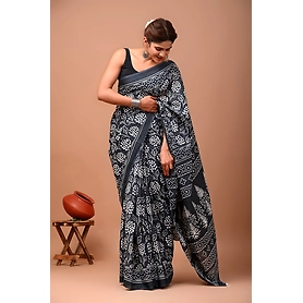 Bagru Print Cotton Saree