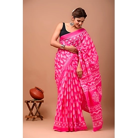 Bagru Print Cotton Saree