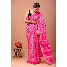 Bagru Print Cotton Saree