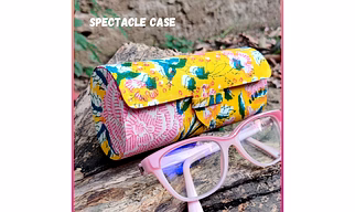 Block Printed Cotton Fabricated Sunglasses Cover/ Spectacle Case