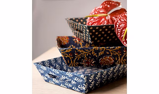 Artistically Crafted Block Printed Tray