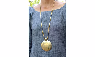 Handcrafted Spiral Round Brass Necklace