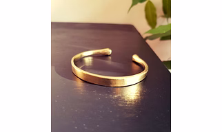 Simple Solid Brass Adjustable Bracelet Cuff Bohemian Hippie Minimalist Design