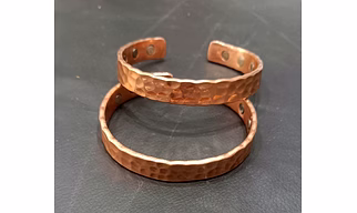 Copper Hammered Cuff Bangle High Quality