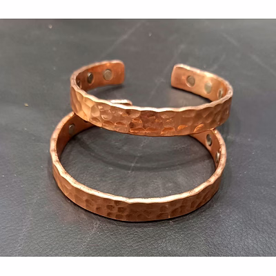 copper hammered cuff bangle high quality