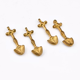 raw brass shovel charms sea pendants, sea charms, boho pendants for jewelry making