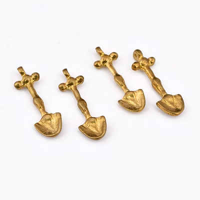 raw brass shovel charms sea pendants, sea charms, boho pendants for jewelry making