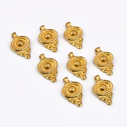 raw brass charms handmade boho brass pendants for jewelry making & diy accessories