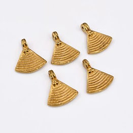 raw brass tribal triangular charms handmade boho pendants for jewelry & macrame crafts
