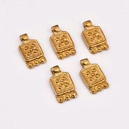 boho ethnic handmade brass charms - perfect for macrame jewelry & diy accessories