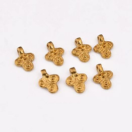 raw brass tribal geometric charms for jewelry making & macrame crafts