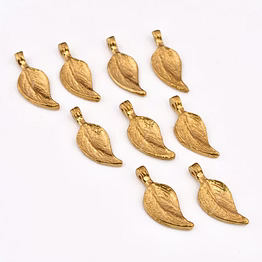 brass leaf charms leaf pendants boho pendants for jewelry makings