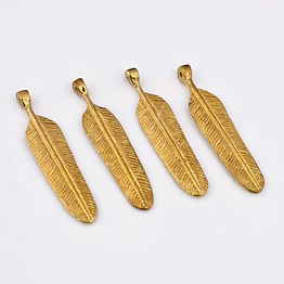 brass feather charms feather pendants for jewelry makings and macrame jewelry