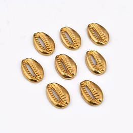 brass shell charms brass cowrie pendants for jewelry making and macrame jewelry diy charm