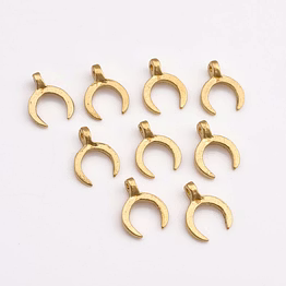 raw brass charms for jewelry making goodluck horseshoe charm