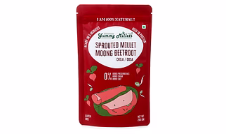SPROUTED MILLET MOONG BEETROOT CHILA
