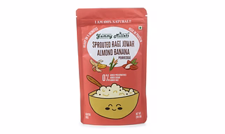 SPROUTED RAGI JOWAR ALMOND BANANA PORRIDGE