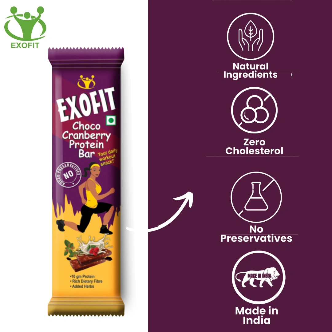 Exofit Choco Cranberry Protein Bars-1