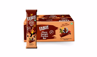 EXOFIT Choco Delight Protein Bars  (140 g, Choco, Almond, Herbs)
