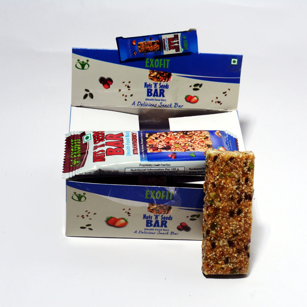 EXOFIT Nuts 'N' Seeds Bar ( Health Food Bar ) Nutrition Bars  (210 g, strawberry)-12449636