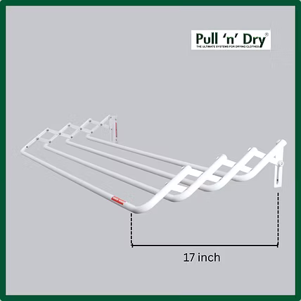Wallmount Crisscross Cloth Dryer Stand (2ft)-2