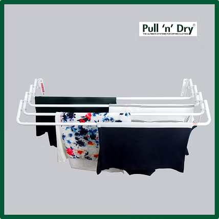 Wallmount Crisscross Cloth Dryer Stand (3ft)-12449161