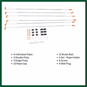 Individual Lines Cloth Drying Stand -  Ceiling Mounted