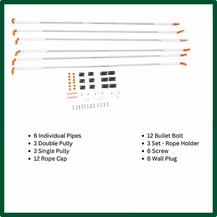 Individual Lines Cloth Drying Stand -  Ceiling Mounted-2