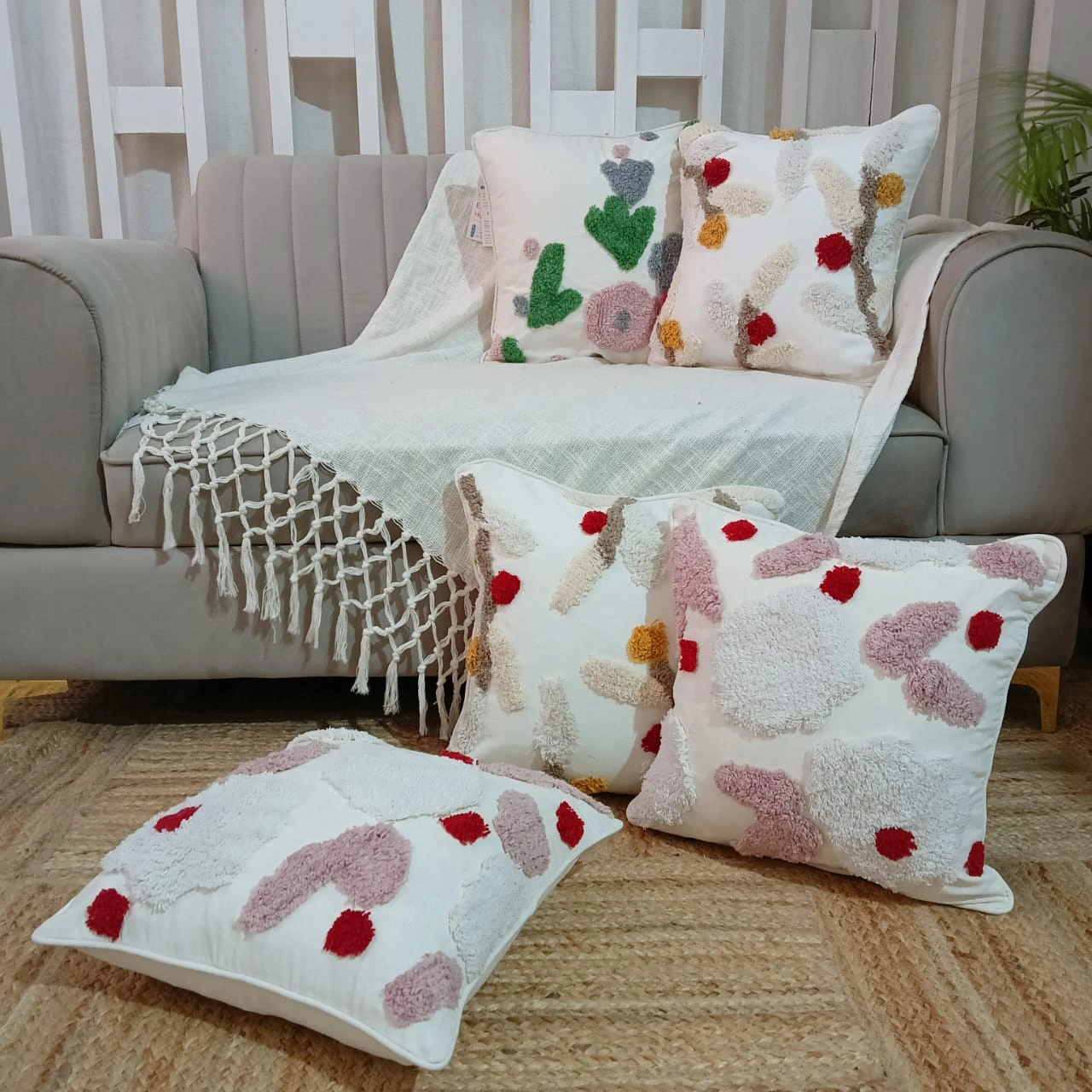 Hand Tufted Cushion Covers (Set of 5)-4