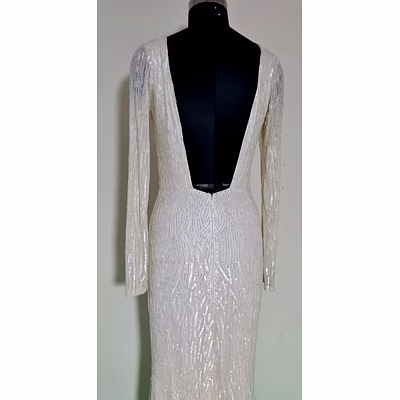 bridal hand bead designer dress